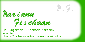 mariann fischman business card